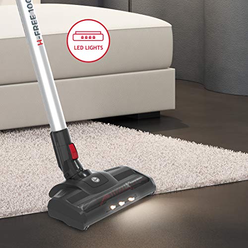 Hoover HF122GH Cordless Vacuum Cleaner (Single Battery) - H-Free 100, Grey/Red