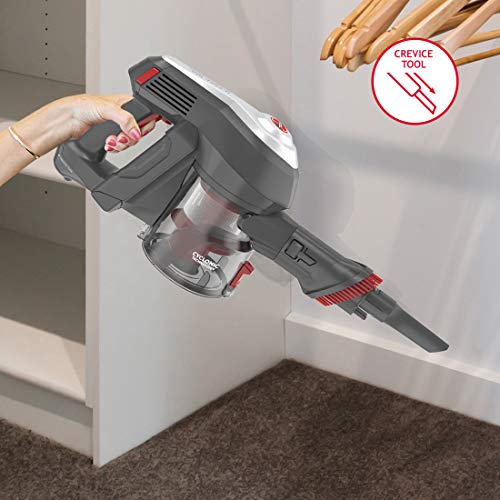 Hoover HF122GH Cordless Vacuum Cleaner (Single Battery) - H-Free 100, Grey/Red