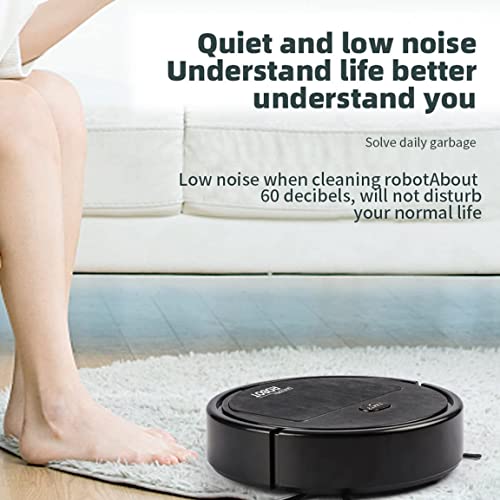 Automatic Robot Vacuum Cleaner - Rechargeable Household Robot Vacuum Cleaner Smart Sweeping Mopping Robot Easy Operation Robotic Vacuums Floor Cleaning Machine , Ideal for Pet Hair Hard Floor