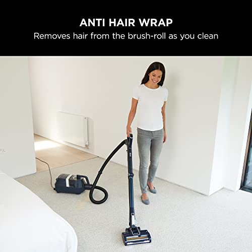 Shark Bagless Cylinder Vacuum Cleaner [CZ250UKT] Dynamic Technology, Anti Hair Wrap, Flexology, Pet Model, Blue & Silver