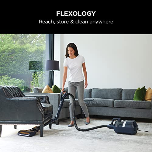 Shark Bagless Cylinder Vacuum Cleaner [CZ250UKT] Dynamic Technology, Anti Hair Wrap, Flexology, Pet Model, Blue & Silver