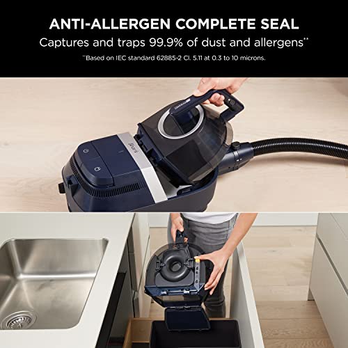 Shark Bagless Cylinder Vacuum Cleaner [CZ250UKT] Dynamic Technology, Anti Hair Wrap, Flexology, Pet Model, Blue & Silver