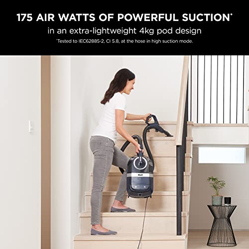 Shark Bagless Cylinder Vacuum Cleaner [CZ250UKT] Dynamic Technology, Anti Hair Wrap, Flexology, Pet Model, Blue & Silver