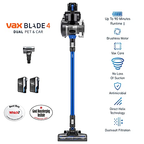 Vax Blade 4 Dual Pet & Car Cordless Vacuum Cleaner with Motorised Pet Tool - CLSV-B4DC, Blue