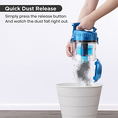 EUREKA Whirlwind Cylinder Vacuum,Bagless Vacuum Cleaners for Hardfloor, Carpet & Car, Compact & Lightweight, 700W, 1.5L