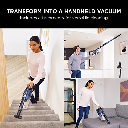 Shark Anti Hair Wrap Cordless Stick Vacuum Cleaner [IZ202UK] Up to 40 mins run-time, Flexology, Electric Blue