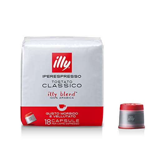 Illy Iperespresso Classico 100% Arabica - 1 x 18 Capsules for Espresso Coffee (120.6 Grams)