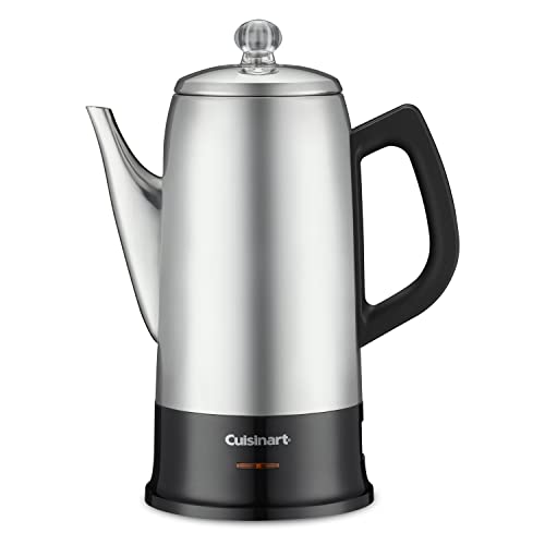 FTJYCU PRC-12 Coffee Percolator, Stainless Steel, Black/Stianless