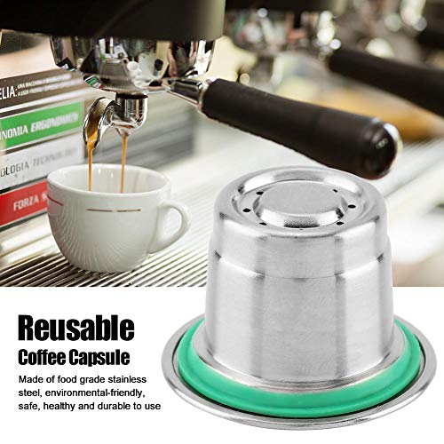 Espresso Capsules Capsules, 1cs Coffee Filter for Nespresso Coffee Machine Maker Stainless Steel Metal Refillable Reusable Capsule Filter Fit for Illy Cafe Capsule Dripper