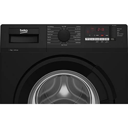 Beko WTL94151B 9kg Washing Machine with 1400 rpm - Black - B Rated