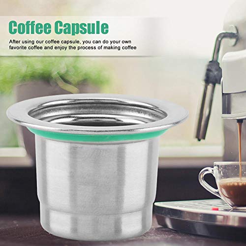 Espresso Capsules Capsules, 1cs Coffee Filter for Nespresso Coffee Machine Maker Stainless Steel Metal Refillable Reusable Capsule Filter Fit for Illy Cafe Capsule Dripper
