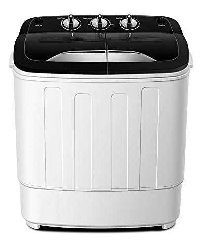 Think Gizmos Portable Washing Machine – Twin Tub Washer Machine with Wash and Spin Cycle Compartments - Includes Lint Filter & Small Laundry Bag…