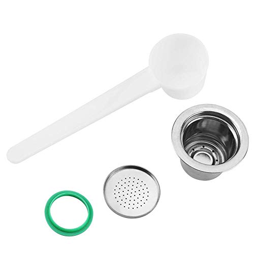 Espresso Capsules Capsules, 1cs Coffee Filter for Nespresso Coffee Machine Maker Stainless Steel Metal Refillable Reusable Capsule Filter Fit for Illy Cafe Capsule Dripper