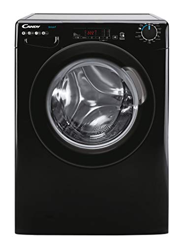 Candy Smart Pro CS149TBBE Freestanding Washing Machine, 9 kg Load, 1400 rpm, Black, Decibel rating: 61, EU Acoustic Class: A