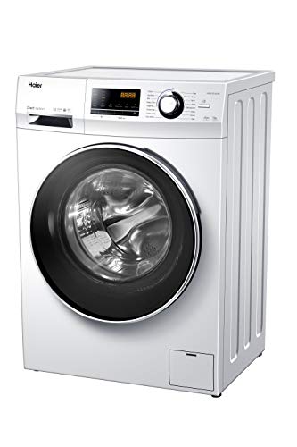 Haier HW90-B14636N Freestanding Washing Machine With LED Display, 9kg Load, 1400RPM, Direct Motion, White, 2021-9kg 636