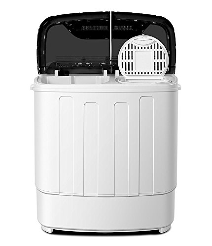 Think Gizmos Portable Washing Machine – Twin Tub Washer Machine with Wash and Spin Cycle Compartments - Includes Lint Filter & Small Laundry Bag…