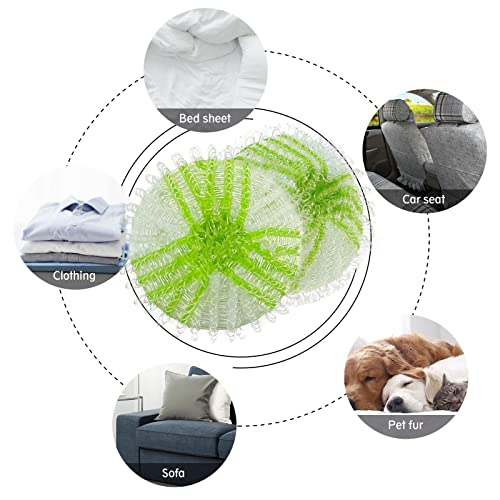 schildEVO Pet Hair Remover Washing Machines, Pet Hair Catcher in Washing Machine for Dissolves Fur and Clothes, Bedding, Green, 12PCS