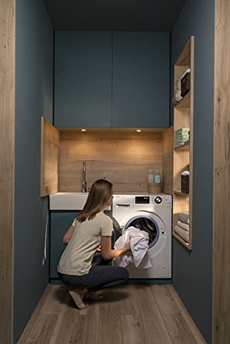 Haier HW90-B14636N Freestanding Washing Machine With LED Display, 9kg Load, 1400RPM, Direct Motion, White, 2021-9kg 636