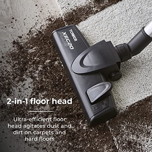 Tower T513005 Pro XEC20 Corded 3-in-1 Vacuum Cleaner with Cyclonic Suction, Built-in HEPA 13 and Detachable Handheld Mode