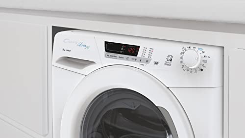 Candy Ultra HCU1482DE Freestanding Washing Machine, 8kg Load, 1400 rpm, Android App Enabled, Eco Cycles, Water&Energy auto sensing, White