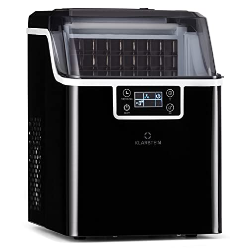 Klarstein Small Ice Maker Machine, Counter Top Ice Machine for Home and Kitchen, 3.2L Capacity, Fast Operation, Makes 20kg of Ice, Large and Small Sized Bullets, Self-Cleaning Ice Cube Maker Machine