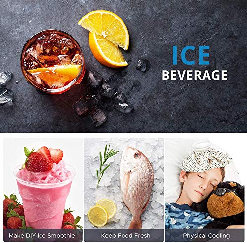 JFSKD Automatic Ice Maker Machine,Quick Ice,Portable Small Commercial Counter Top Electric Ice Cube Maker,Makes 15Kg of Ice Per 24 Hours,Home Kitchen Bars Coffee Shop Milk Tea Shop,Black