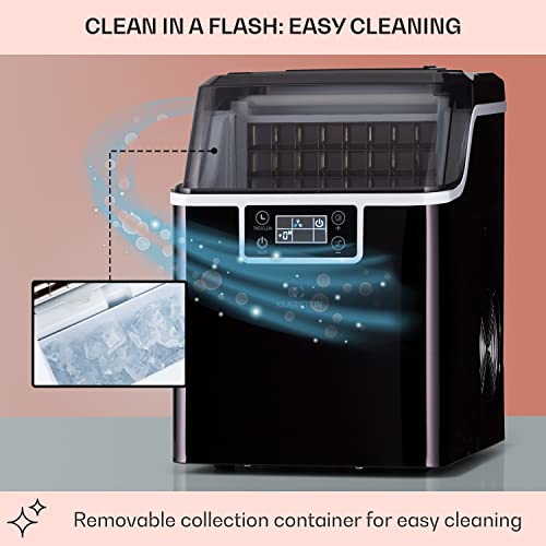 Klarstein Small Ice Maker Machine, Counter Top Ice Machine for Home and Kitchen, 3.2L Capacity, Fast Operation, Makes 20kg of Ice, Large and Small Sized Bullets, Self-Cleaning Ice Cube Maker Machine