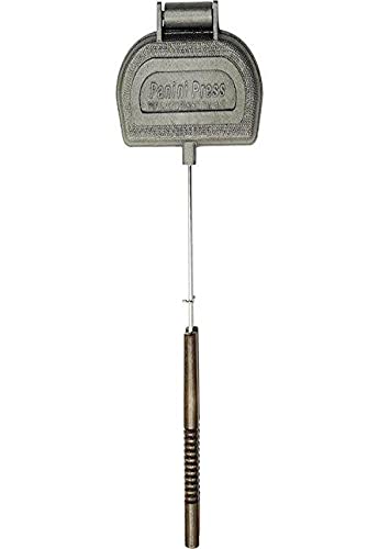 Rome's 1305 Panini Press Cooker, Cast Iron with Steel and Wood Handles