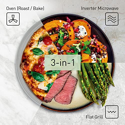 Panasonic CT54 Slimline Combination Microwave Oven & Grill with Turntable, 27 Litres, 1000W Power, 29 pre-set menus, White, Good Housekeeping Approved