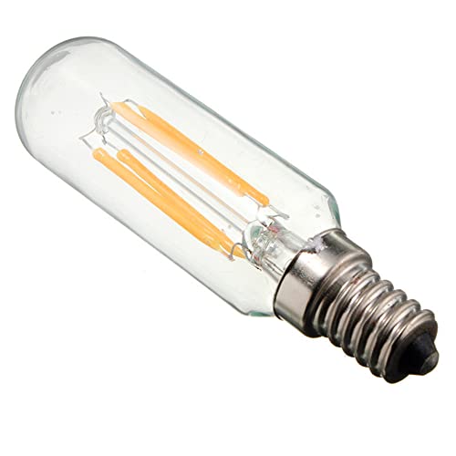 CENPEK 2-Pack LED 4W SES Cooker Hood Light Bulb E14 Cool White 6000K T25 Tube Filament Bulbs 40W Incandescent Replacement Small Edison Screw Non-dimmable Appliance for Cooker Hood/Fridge