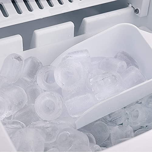 Ice Cube Maker FOOING Ice Machine Maker Worktop Ready in 6 Mins 2L Ice Machine with Ice Scoop and Basket LED Display Ice Makers for Home Bar Kitchen Office