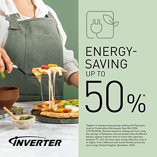 Panasonic CT54 Slimline Combination Microwave Oven & Grill with Turntable, 27 Litres, 1000W Power, 29 pre-set menus, White, Good Housekeeping Approved