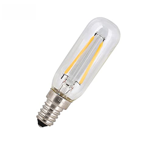 CENPEK 2-Pack LED 4W SES Cooker Hood Light Bulb E14 Cool White 6000K T25 Tube Filament Bulbs 40W Incandescent Replacement Small Edison Screw Non-dimmable Appliance for Cooker Hood/Fridge