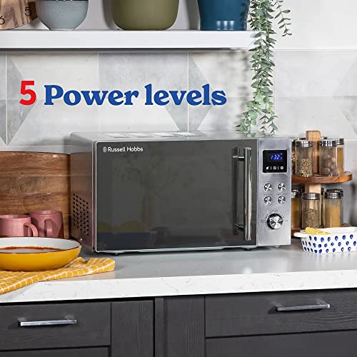 Russell Hobbs RHM2086SS Classic 17 Litre Stainless Steel Digital Microwave with Blue LED