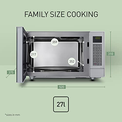 Panasonic CT54 Slimline Combination Microwave Oven & Grill with Turntable, 27 Litres, 1000W Power, 29 pre-set menus, White, Good Housekeeping Approved