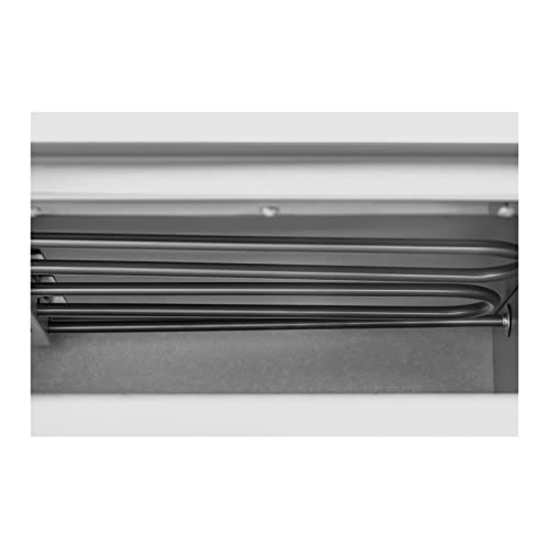 Royal Catering Electric Pizza Oven Maker RCPO-2000-1PE (2000 W, 350 °C, 40 x 40 x 1.5 cm Baking Surface, Cordierite Stone Floor, Timer 120 min, Separately Adjustable Heat, Stainless Steel)