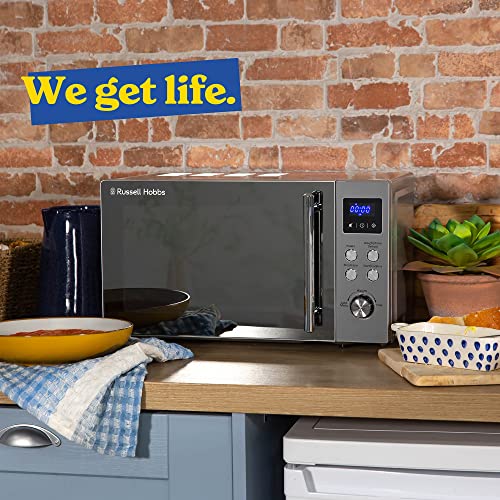 Russell Hobbs RHM2086SS Classic 17 Litre Stainless Steel Digital Microwave with Blue LED