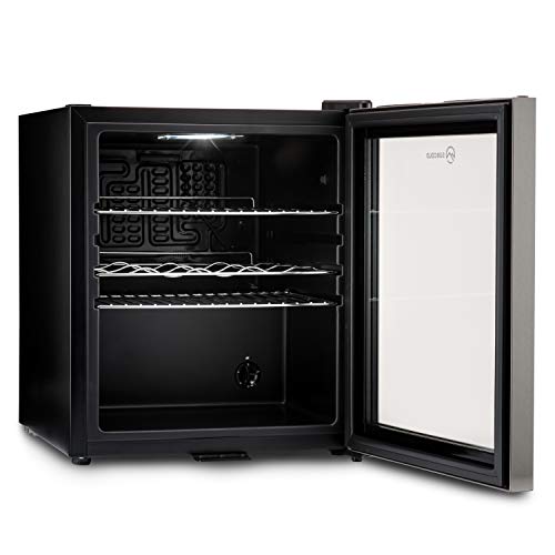 Subcold Super50 LED – Mini Fridge | 50L Beer, Wine & Drinks Fridge | LED Light + Lock and Key | Energy Efficient (Stainless Steel)