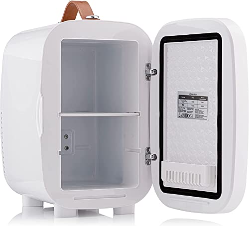 Subcold Pro6 Luxury Mini Fridge Cooler | 6 Litre / 8 Cans | AC and Exclusive USB Power Option | Portable Small Fridge for the Office, Bedroom, Car, Travel, Skincare & Cosmetics (Black)