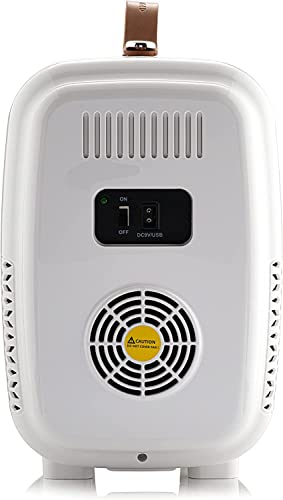 Subcold Pro6 Luxury Mini Fridge Cooler | 6 Litre / 8 Cans | AC and Exclusive USB Power Option | Portable Small Fridge for the Office, Bedroom, Car, Travel, Skincare & Cosmetics (Black)