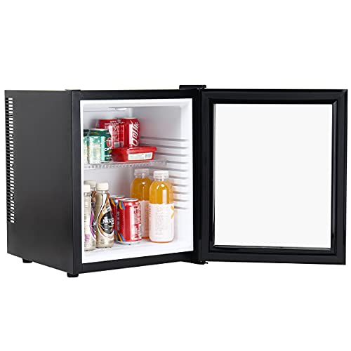 ANJI DEPOT Mini Wine/Drink/Beverage Cooler/Fridge, Built-In Thermostat, LED Light, Energy Class (32L)