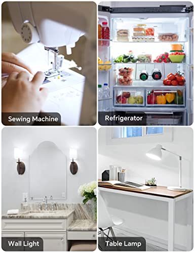 PURSNIC E14 LED Light Bulb Small, 1.5W LED Fridge Bulb Equivalent to 15W Halogen Bulb, Cool White 6000K,150LM SES Small Edison Screw Bulb, for Fridge and Sewing Machine, 360°Beam Angle, 2 Pack