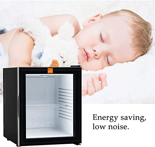 ANJI DEPOT Mini Wine/Drink/Beverage Cooler/Fridge, Built-In Thermostat, LED Light, Energy Class (32L)