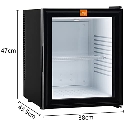 ANJI DEPOT Mini Wine/Drink/Beverage Cooler/Fridge, Built-In Thermostat, LED Light, Energy Class (32L)