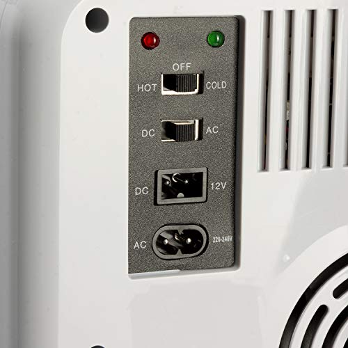 SENSIOHOME 10L Mini Fridge Cooler & Warmer | AC+DC Power - 12v, UK & EU Plug | Compact, Portable and Quiet, For Home, Bedroom, Car, Holiday, Food Drinks Makeup (Silver)