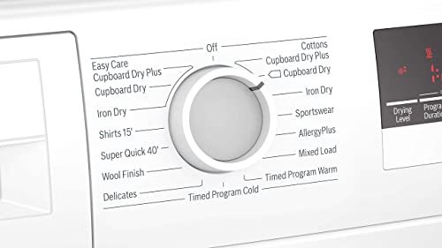 Bosch Home and Kitchen Appliances WTN83201GB Serie 4, Freestanding Condenser Tumble Dryer with AutoDry, Sensitive Drying System, Quick 40' drying, White, 8 kg