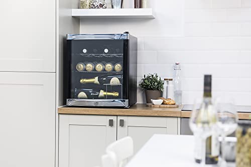Russell Hobbs RHGWC1B Table Top Wine/Drinks Cooler with Glass Door, 12 bottle capacity, Black