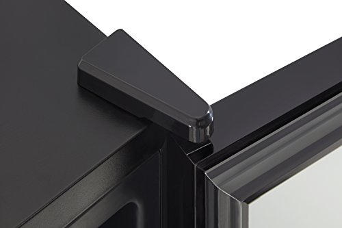 Swan 80L Glass Fronted Undercounter Freestanding Beverage/Drinks Fridge for Wine, Drinks & Snacks, 85W, SR12030BN, Black