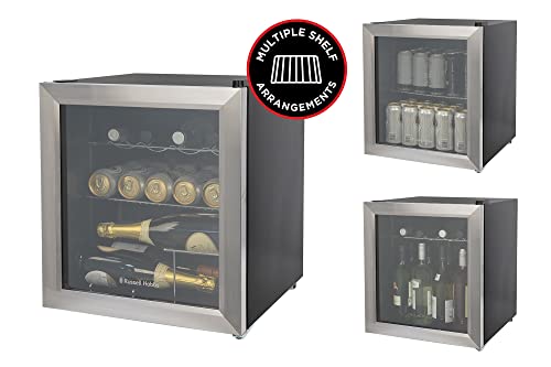 Russell Hobbs RHGWC3SS Table Top Wine/Drinks Cooler with Glass Door, 12 bottle capacity, Stainless Steel