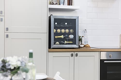 Russell Hobbs RHGWC3SS Table Top Wine/Drinks Cooler with Glass Door, 12 bottle capacity, Stainless Steel